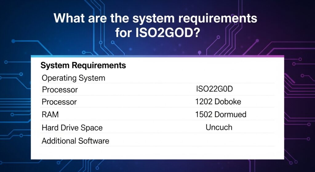 What are the system requirements for ISO2GOD
